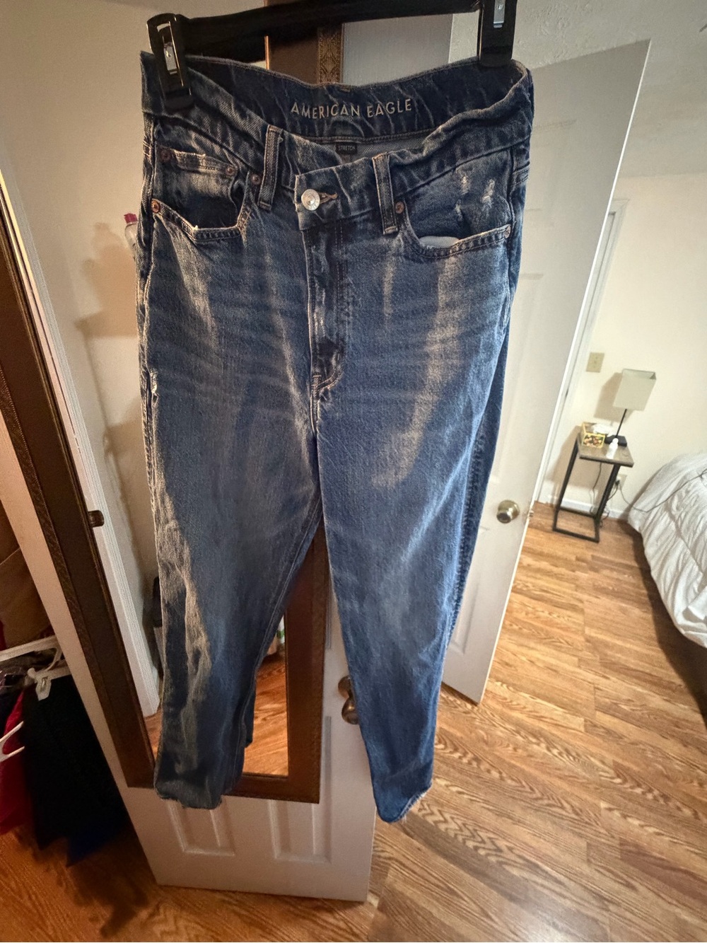 American Eagle Outfitters Women’s Blue Straight Leg Jeans Size 6 Long